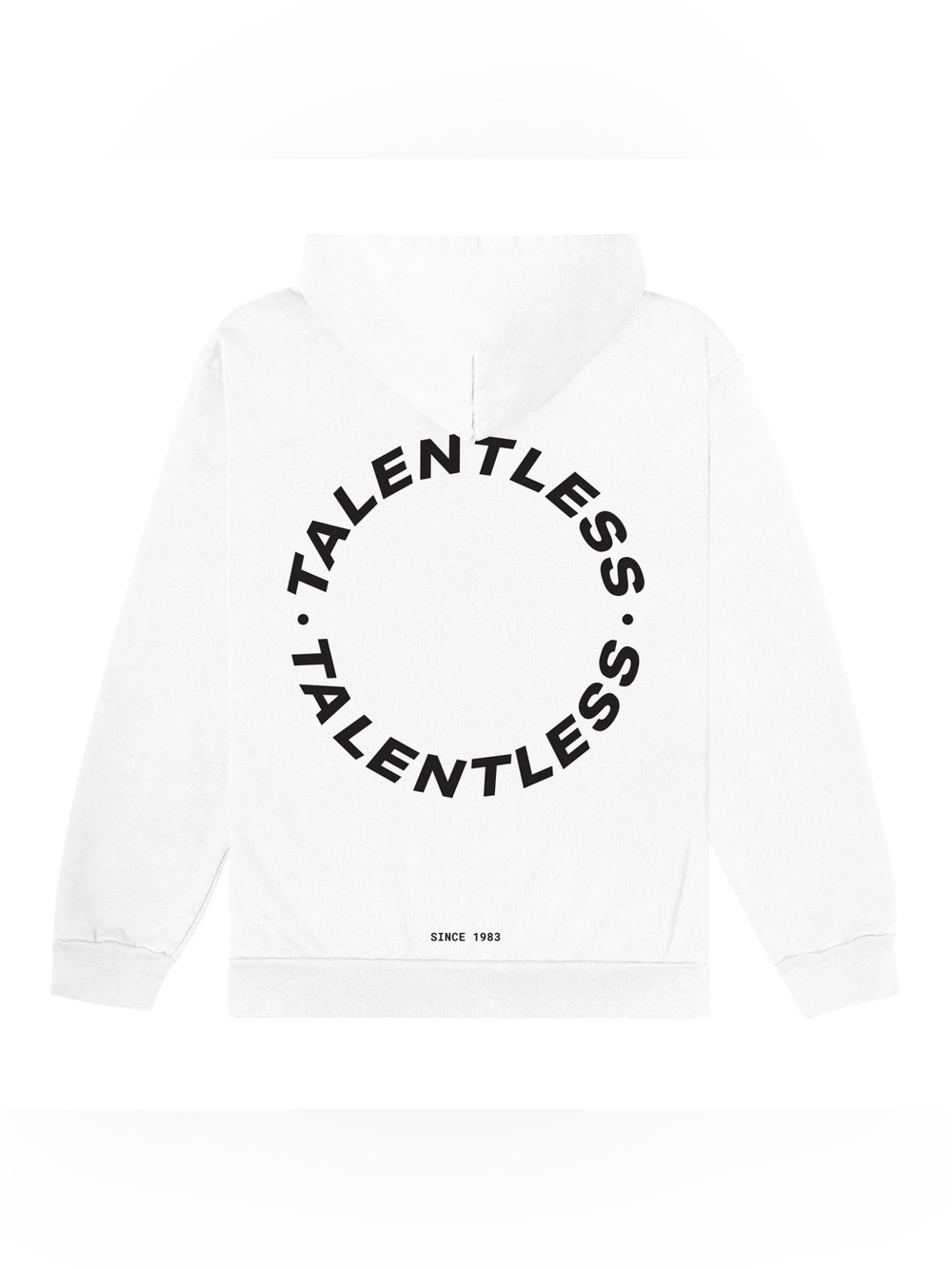 TALENTLESS Off-White Pullover Hoodie with Subtle Interior Print